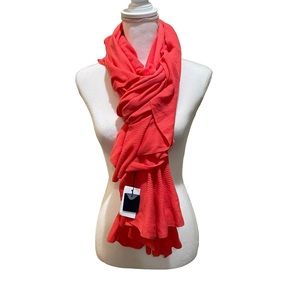 Magaschoni Ruffled scarf coral